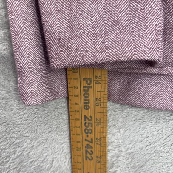 Vintage Skirt Suit Women 80s Office Academia Herringbone Blazer Size 16 Pink - Picture 8 of 11